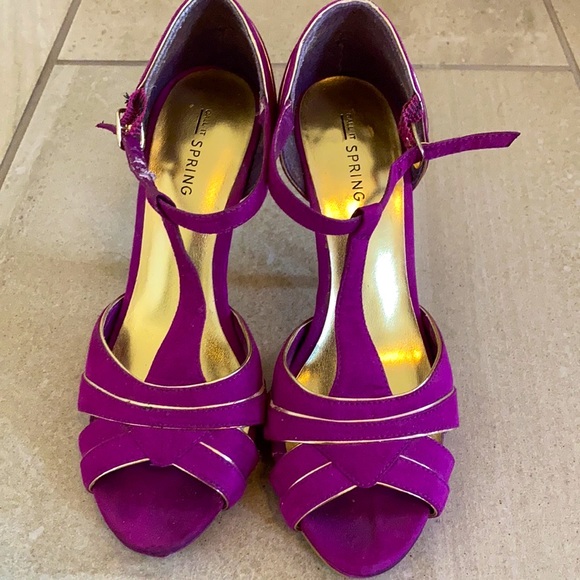 Dancing💃🏽Going Out Shoes 👠 High Heel Sandals 👡💗💜 - 7.5 Good used condition - Picture 1 of 16